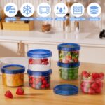6 Pack-16 OZ Freezer Storage Containers, Small Plastic Containers with Twist Top Lids, Round Food Storage Containers, Reusable Soup Container Microwave/Dishwasher Safe - Image 3