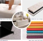 CUYOCA Storage Ottoman Bench Foldable Seat Footrest Shoe Bench End of Bed Storage with Flipping Lid, 75L Storage Space, 30 inches Linen Fabric Brown - Image 9