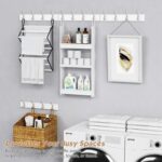 Forbena White Coat Rack Wall Mount 4-Pack, Coat Hanger Wall Mounted for Hanging Clothes Purse, Modern Key Holder Hooks for Closet Hat, Belt, Bag, Backpack, Leash (White and Silver - 16 Hooks) - Image 8