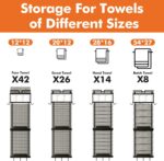 Towel Racks for Bathroom 39.9 Inch Wall Mounted Towel Rack with Shelf, Bathroom Towel Storage Holds 6 Large Rolled Towels, Metal Wall Towel Rack, Black - Image 5