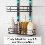Shower Caddy Hanging Rustproof, 4 Tier Adjustable Hanging Shower Caddy Over Showerhead, No Drilling Handing Shower Racks for Bathroom Shampoo Soap Storage - Image 5