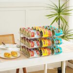 Can Organizer for Pantry, Stacking Can Storage Organizer Pantry, Automatic Rolling Can Rack for Fridge, 3Tire 3 Columns Can Holder for 36 Cans, Canned Goods Organizer - Image 7