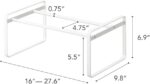 YAMAZAKI Home Frame Adjustable Shoe Rack - Spacesaving Storage Solution, 7" - Steel - Holds Up to 4 Pairs of Shoes Per Shelf - Image 3