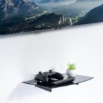 VIVO Floating Wall Mount Tempered Glass Shelf for DVD Player, Audio, Gaming System, Streaming Devices, Black, MOUNT-SF011 - Image 3