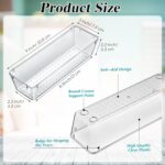 Maitys 12 Pcs Clear Drawer Organizer 9 x 3 x 2 Inches Plastic Rectangle Trays Makeup Vanity Storage Bins and Kitchen Drawers Dividers for Office Desk Silverware Kitchen Utensils(Clear) - Image 3