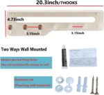 Coat Rack Wall Mount with Shelf, Wall Hooks with Storage,Towel Racks for Bathroom, 20inch Shelf with Hooks for Entryway,Living Room,Bedroom, Modern Design (Milk white/7Hooks) - Image 7