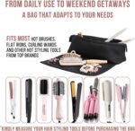 BAREFOOT CARIBOU Hair Tools Travel Bag and Heat Resistant Mat for Flat Irons, Straighteners, Curling Iron, and Haircare Accessories, 2-in-1 design, with Interior Pockets, Portable Organizer - Image 6