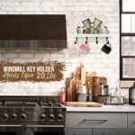 Windmill Key Holder Wall Mount, Decorative Wall Mounted Key and Mail Rack with Shelf, Farmhouse Wall Decor, 4 Rustic Hooks for Coats & Keys, White Western Key Holder. - Image 5