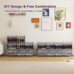 UNKU Shoe Rack, 8 Tier Shoe Storage Cabinet 32 Pair Plastic Shoe Shelves Organizer for Closet Bedroom Entryway Black - Image 3