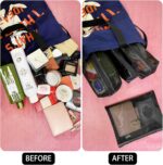 pouch,Mesh Cosmetic Bag Portable Makeup Pouch Travel Toiletry Bag for Makeup Organizer Home Office Travel Accessories,6 Pieces Mesh Makeu - Image 5