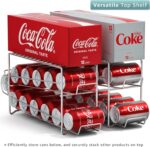 Sorbus Soda Can Rack Beverage Dispenser (1 Pack, Silver) – Holds 12 Standard 12oz Cans – Soda Can Organizer for Refrigerator, Pantry, or Countertop - Image 6