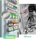 Over The Door Pantry Organizer, Wall Mount Spice Rack, Pantry Hanging Storage and Organization, 6 Adjustable Baskets Heavy-Duty Metal for Home & Kitchen, Back of Door Seasoning Rack - White - Image 4