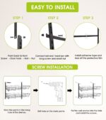 Over The Door Pantry Organizer, Wall Mount Spice Rack, Pantry Hanging Storage and Organization, 6 Adjustable Baskets Heavy-Duty Metal for Home & Kitchen, Back of Door Seasoning Rack - White - Image 5