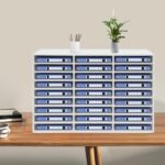 Literature Organizer, Desktop File Sorter Mail Center, Paper Storage Cabinet with 27 Slots Compartments, Classroom Mailbox for Home School Office (27 Slots White) - Image 5