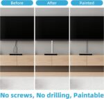 Art3d Cord Hider, 120in Cord Cover, Large Cable Hider, Self Adhesive Wire Covers for 4 Cords, Paintable Cable Raceway Wire Hider, Wall Mount TV Cords Management, 8X W0.94 H0.54in, White - Image 3