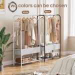 Freestanding Metal Garment Rack - Heavy Duty Coat & Clothes Hanger for Hanging/Drying, Portable Closet Storage for Laundry Room/Bedroom, Black - Image 10