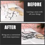 Hillban 6 Pcs Gray Large Clear Travel Packing Cube 3 Sizes See-through PVC Organizer for Suitcase Multipurpose Pouch with Handle Vinyl Zippered Storage Bags Luggage Cube Organizer - Image 6