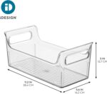 iDesign Condiment Organizer for Fridge - Plastic Fridge Organizer Bins with Handles, Set of 4, Clear - Image 4