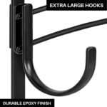 LYNK Professional® Home™ Over The Door Hooks - 9 Hook Over The Door Hanger - Over Door Coat Rack - Hanging Towels or Clothes - Bathroom, Bedroom or Laundry Room - Lifetime Ltd. Warranty – Black - Image 5
