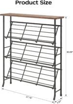 JZM Shoe Rack Storage, Narrow 4 Tier Metal Shoe Storage Shelf, Free Standing Shoe Racks, Space Saving Shoe Rack Organizer for Entryway, Hallway, Bedroom, Living Room(12-16 Pair) - Image 3