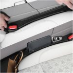 2PCS Car Seat Gap Filler Organizer,3 in 1 Car Seat Side Gap Filler with Hook for Avoiding Dropped Items,Universal No Drop Seats Guard for Filling Gaps 1.37-1.49 Inch Wide (Black) - Image 2