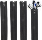 4 Pack Cable Management Sleeves Flexible Cord Management Wire Wrap Covers Black - Image 2