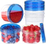 6 Pack-16 OZ Freezer Storage Containers, Small Plastic Containers with Twist Top Lids, Round Food Storage Containers, Reusable Soup Container Microwave/Dishwasher Safe - Image 2