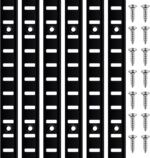 6 Pcs 36 Inch Shelf Pilaster Metal Mortise Mount Pilaster Strip Adjustable Shelf Standards for Wall Shelving System Closet Organization Storage (Black) - Image 2