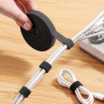 6.5Ft x 2 Roll Adjustable Cable Ties: Reusable Hook and Loop Fastening Cable Ties for Cable Organizing, Wire Management and Wire Organizer, Black - Image 2