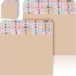 75 Pcs Alphabet File Dividers A-z Top Tab Guides Set, Letter Size Alphabetical File Divider with 5 Tabs for Cabinet Heavyweight Desk Organizer for School Office(Fresh Colors) - Image 2