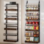 8 Tier Over the Door Pantry Organizer 2 IN 1 Hanging or Wall Mounted Spice Rack with Adjustable Basket,Heavy Duty Seasonning Storage Shelf for Kitchen Pantry and Bathroom - Image 2