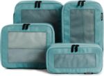 Aerotrunk Compression Packing Cubes for Travel - Luggage Organizer Bags - Double Zipper Packing Cubes for Suitcases (4-Pack, Teal) - Image 2