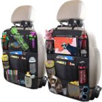 Aokdom 2PCS Car Seat Back Organizer,Extra Large Capacity Car Seat Organizer with 6 Mesh Pocket,2 Cup Holder & 4 Storage Bag,Road Trip Essentials for Kids & Adults - Image 2