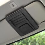 Auto Car Sun Visor Organizer, Multifunctional Auto Interior Accessories Storage Pocket Sun Visor Pouch for Card License Registration Document Pen Key Interior Accessories Pocket Organizer (Black) - Image 2