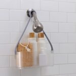 Bath Bliss 2 Way Deluxe Convertible Shower Caddy | Hang Over Shower Head or Shower Door | Bathroom Organization | Self Draining | Rust Resistant Plastic | Frost - Image 2