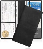 Car Registration and Insurance Holder,PU Leather Car Glove Box Organizer Car Document Holder for ID,Driver's License (Black) - Image 2