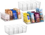 ClearSpace Plastic Pantry Bins with Removable Dividers - Kitchen Storage and Organization (4 Pack) - Image 2