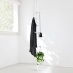 Coat Rack Freestanding, 56 to 125 inch Adjustable Tension Rod Coat Tree with 12 Hooks for Hanging Plant,Coat, Jacket, Hat, Scarf, Suitable for Living Room, Balcony, Kitchen White - Image 2