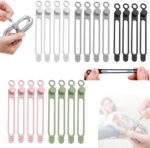Data Cable Organizer, 2026 Upgrade Silicone Headphone Organizer, Silicone Cable Ties Reusable Cable Management Organizer Multipurpose Elastic Cord Organizer for Bundling and Fastening Cable (20Pcs) - Image 2