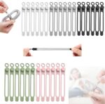 Data Cable Organizer, 2026 Upgrade Silicone Headphone Organizer, Silicone Cable Ties Reusable Cable Management Organizer Multipurpose Elastic Cord Organizer for Bundling and Fastening Cable (30Pcs) - Image 2