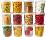 DuraHome - Deli food Storage Containers with Lids 32 oz, Quart Pack of 24 Leak-proof Freezer Safe Microwaveable Soup Storage Container - Clear Plastic Premium Quality - Image 2