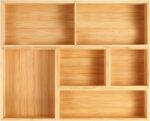 Fabsome Bathroom Drawer Organizer, Bamboo Box Bin for Junk Vanity Desk Makeup Drawer, Small Wooden Container Tea Storage Organization Tray for Kitchen Office, Set of 5 - Image 2