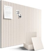 Fluxynara Large Felt Bulletin Board 48" x 36" Cork Board Alternative-12 Pack with 70 Safe Removable Adhesive Tabs, Cork Boards for Walls Cork Board for Home Office Classroom Pin Board (Oatmeal) - Image 2