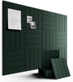 Fluxynara Large Felt Bulletin Board 48" x 36" Cork Board Alternative-12 Pack with 70 Safe Removable Adhesive Tabs, Cork Boards for Walls Cork Board for Home Office Classroom Pin Board- Pine Green - Image 2