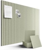 Fluxynara Large Felt Bulletin Board 48" x 36" Cork Board Alternative-12 Pack with 70 Safe Removable Adhesive Tabs, Cork Boards for Walls Cork Board for Home Office Classroom Pin Board - Sage Green - Image 2