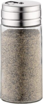 Fox Run 5167 Glass Spice Jar with Stainless Steel Shaker Lid, 6 Ounce, Clear Container for Seasonings, 1 Count (Pack of 1) - Image 2