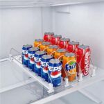 HIYOHIYO 3 Row Auto-Push Drink Organizer for Fridge, Automatic Pushing Can Dispenser for Supermarket Shelf Storage, Self Push Beverage Rack for Commercial Refrigerator, Adjustable Width (Depth 15") - Image 2