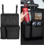 HZEL Car Trunk Organizer, Detachable Vehicle Backseat Storage Bag with 4 Compartments, Large Capacity Back Seat Organization Hanger with Lids, Space Saving Universal Automotive Accessories - Image 2