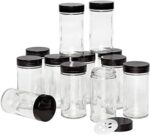 Kamenstein 5244227 Empty Jars With Black Cap, Set Of 12, 3-Ounce - Image 2