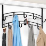 LYNK Professional® Home™ Over The Door Hooks - 9 Hook Over The Door Hanger - Over Door Coat Rack - Hanging Towels or Clothes - Bathroom, Bedroom or Laundry Room - Lifetime Ltd. Warranty – Black - Image 2